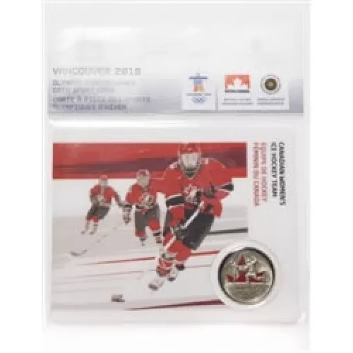 2009 Canada 25 Cents Vancouver 2010 Olympic Sports Card - Women's Hockey Team