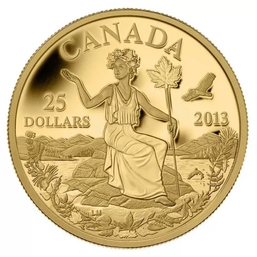 2013 Canada Pure Gold $25 Coin - Canada: An Allegory