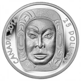 2014 Canadian $25 Matriarch Moon Mask - Fine Silver Coin (Ultra-High Relief)