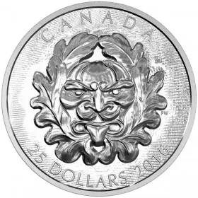 2016 Canadian $25 Sculptural Art of Parliament: Grotesque Horned Green Man - Fine Silver Ultra-High Relief Coin
