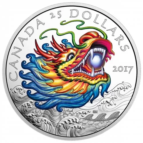 2017 Canadian $25 Dragon Boat Festival - Fine Silver Coin