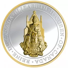 2017 Canadian $25 The Great Seal of Canada - 1 oz Fine Silver & Gold-plated Coin
