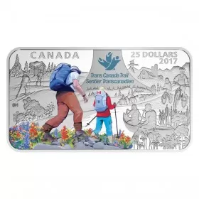 2017 Canadian $25 The Great Trail - 1.5 oz Fine Silver Coin