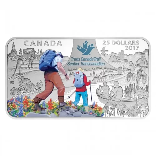 2017 Canadian $25 The Great Trail - 1.5 oz Fine Silver Coin
