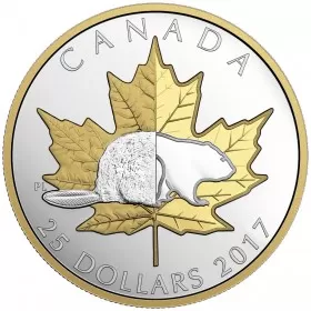2017 Canadian $25 Timeless Icons - 1 oz Fine Silver & Gold-plated Coin