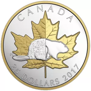 2017 Canadian $25 Timeless Icons - 1 oz Fine Silver & Gold-plated Coin