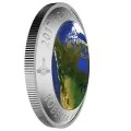 2017 Canadian $25 A View of Canada From Space - Fine Silver Coin (Glow-in-the-Dark)-coin is lightly toned one side