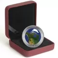 2017 Canadian $25 A View of Canada From Space - Fine Silver Coin (Glow-in-the-Dark)-coin is lightly toned one side