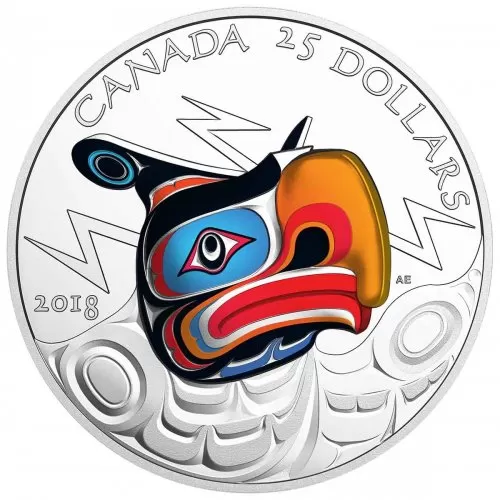 2018 Canadian $25 Thunderbird - Fine Silver Ultra-High Relief Coin