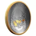 2021 (1896-) Canadian $25 Klondike Gold Rush: Panning For Gold 125th Anniv 1 oz Silver Concave Coin - cracked capsule on the edge