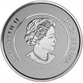 2015 Canadian $25 for $25 National Flag 50th Anniv Fine Silver Coloured Commemorative Coin