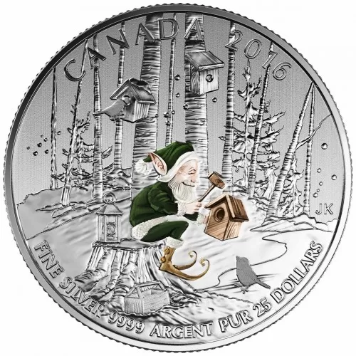 2016 Canadian $25 for $25 Woodland Elf Fine Silver Coloured Coin