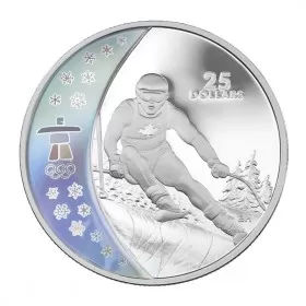 2007 Canadian $25 Alpine Skiing Vancouver 2010 Olympic Winter Games Proof Silver Hologram Coin
