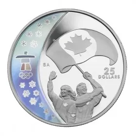 2007 Canadian $25 Athletes Pride Vancouver 2010 Olympic Winter Games Proof Silver Hologram Coin