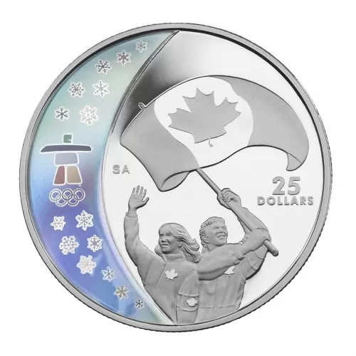 2007 Canadian $25 Athletes Pride Vancouver 2010 Olympic Winter Games Proof Silver Hologram Coin