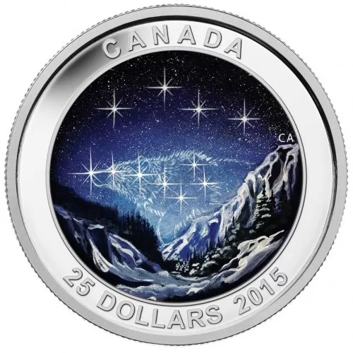 2015 Canadian $25 Star Charts: The Eternal Pursuit - Fine Silver Coin (Glow-in-the-Dark)