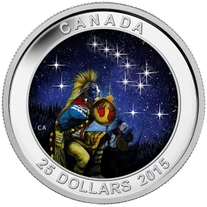 2015 Canadian $25 Star Charts: The Quest - Fine Silver Coin (Glow-in-the-Dark)