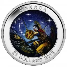 2015 Canadian $25 Star Charts: The Wounded Bear - Fine Silver Coin (Glow-in-the-Dark)