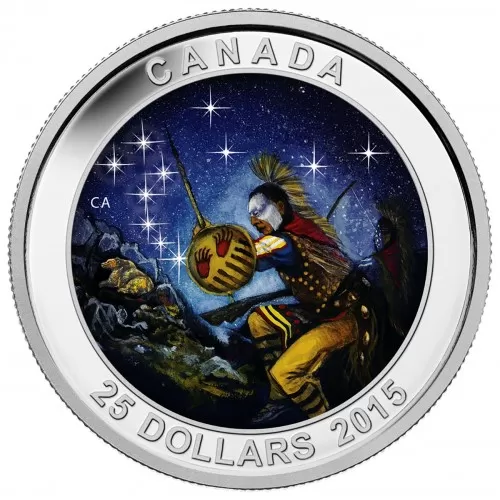 2015 Canadian $25 Star Charts: The Wounded Bear - Fine Silver Coin (Glow-in-the-Dark)