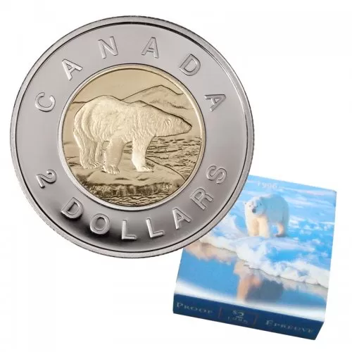 1996 Canadian $2 Polar Bear Toonie Proof Coin