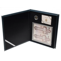 1996 Canadian $2 Dollar Piedfort Silver Coin and BRX Banknote Special Edition Set 1996 Canadian $2 Dollar Piedfort Silver Coin and BRX Banknote Special Edition Set