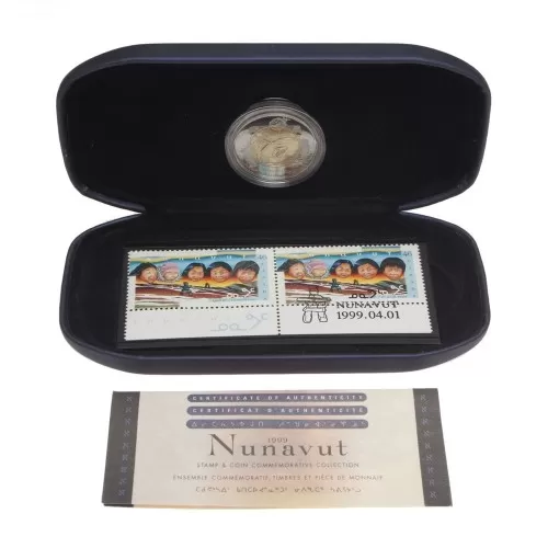 1999 Canadian $2 Nunavut Commemorative Coin & Stamp Set