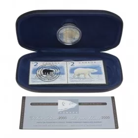 2000 Canada $2 Polar Bear Special Millennium Edition Coin & Stamp Commemorative Collection - No Beauty Box