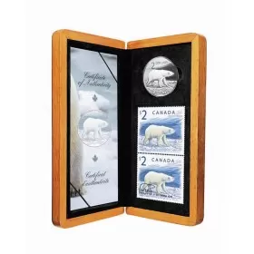2004 Canada Limited Edition Sterling Silver $2 Coin & Stamp Set - The Proud Polar Bear