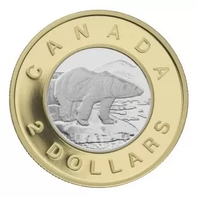 2006 (1996-) Canadian $2 Polar Bear 10th Anniversary Two-Dollar Toonie 22-karat Gold Coin