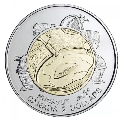 1999 Canadian $2 Nunavut Commemorative Toonie Coin (Brilliant Uncirculated)
