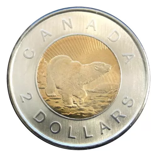 2006 (1996-) Canadian $2 Churchill Polar Bear 10th Anniv Toonie Proof-like (PL) Coin