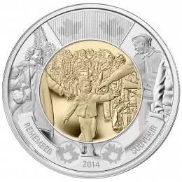 2014 Canadian $2 Wait for Me, Daddy Remembrance Toonie Coin (Brilliant Uncirculated)