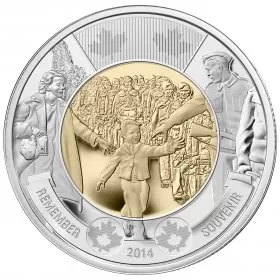 2014 Canadian $2 Wait for Me, Daddy Remembrance Toonie Coin (Brilliant Uncirculated)