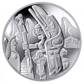 2005 Canadian $30 Welcome Figure Totem Pole Proof Sterling Silver Coin