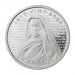 2007 (1917-) Canadian $30 War Memorials: National Vimy Memorial Proof Sterling Silver Coin