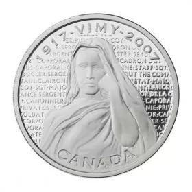 2007 (1917-) Canadian $30 War Memorials: National Vimy Memorial Proof Sterling Silver Coin