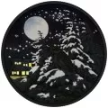 2017 Canadian $30 Animals in the Moonlight: Great Horned Owl 2 oz Fine Silver Coloured Coin (Glow-in-the-Dark)