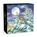 2017 Canadian $30 Animals in the Moonlight: Great Horned Owl 2 oz Fine Silver Coloured Coin (Glow-in-the-Dark)