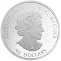 2018 (1908-) Canadian $30 Gates: Royal Canadian Mint 110th Anniv 2 oz Fine Silver Convex Coloured Coin