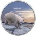 2018 Canadian $30 Arctic Animals and Northern Lights: Polar Bear - 2 oz Fine Silver Coin (Glow-in-the-Dark)