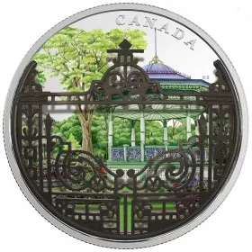 2018 Canadian $30 Gates: Halifax Public Gardens 2 oz Fine Silver Convex Coloured Coin