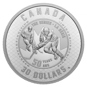 2022 Canadian $30 Summit Hockey Series 50th Anniv 2 oz Pure Silver Coin