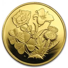 1998 Canada $350 Shamrock and Thistle/90th Anniversary of the Royal Canadian Mint Pure Gold Coin