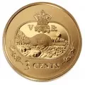 2001 Canadian 3-Cent Beaver 150th Anniv of Canada's First Postage Gold-plated Silver Coin & Stamp Set - Damaged Case