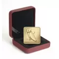 2010 Canadian $3 Wildlife Conservation Series: Barn Owl Sterling Silver Gold-plated Square Coin