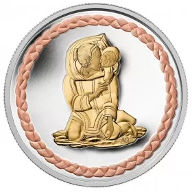 2011 Canada Fine Silver $3 Coin - Aboriginal Art: Family Scene