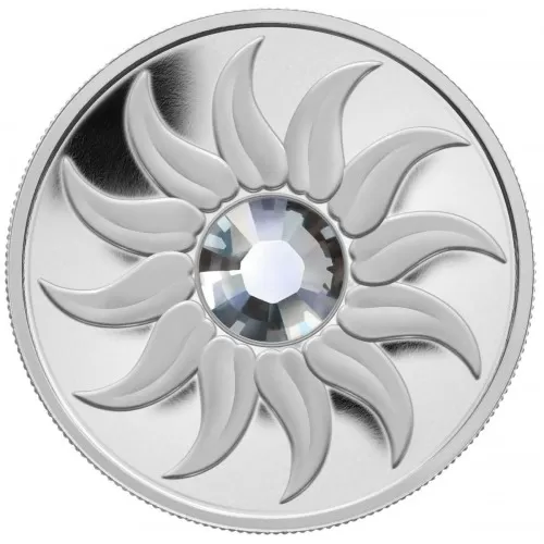 2011 Canadian $3 Birthstone Collection: April Diamond Swarovski® Crystal & Fine Silver Coin