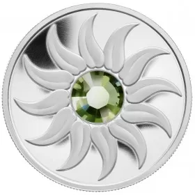 2011 Canadian $3 Birthstone Collection: August Peridot Swarovski® Crystal & Fine Silver Coin
