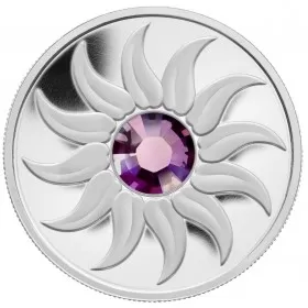 2011 Canadian $3 Birthstone Collection: February Amethyst Swarovski® Crystal & Fine Silver Coin