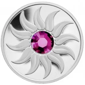 2011 Canadian $3 Birthstone Collection: January Garnet Swarovski® Crystal & Fine Silver Coin